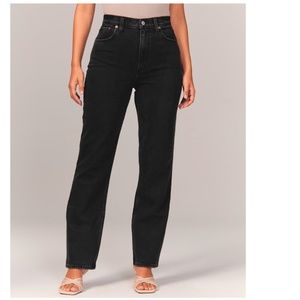 Abercrombie & Fitch Curve Love 90s Ultra High Rise Straight Jeans Size 27 S